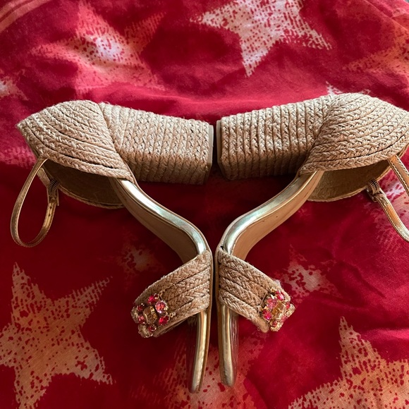 Raphaella Booz Jeweled Raffia Heels - Picture 7 of 10